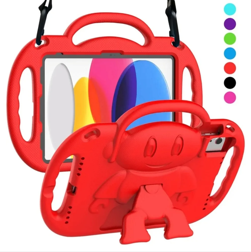 2/$25 Red Kids iPad Tablet Protector Case With Stand